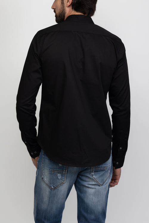 Camisa Mónaco Black & Detalles Tinto