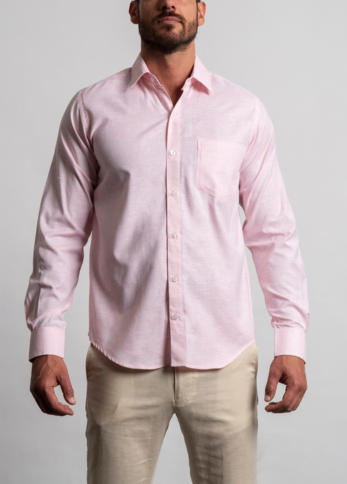 Camisa Mónaco Lino Pink