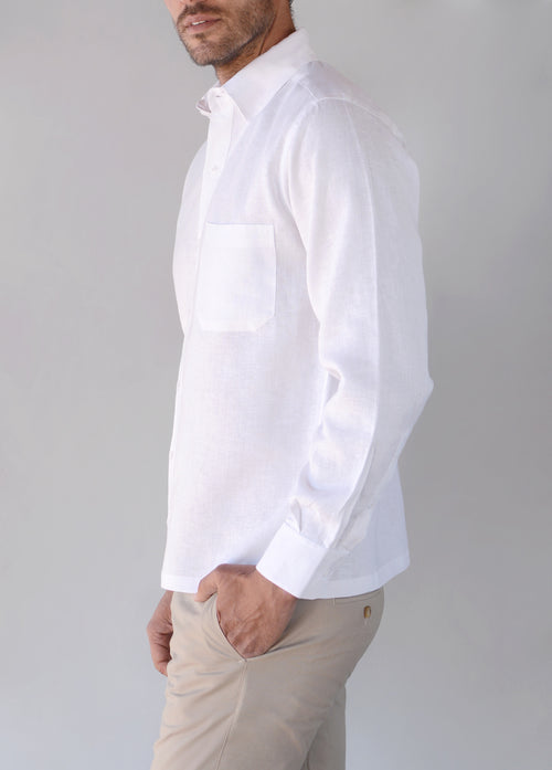 Camisa Ibiza Lino Blanco