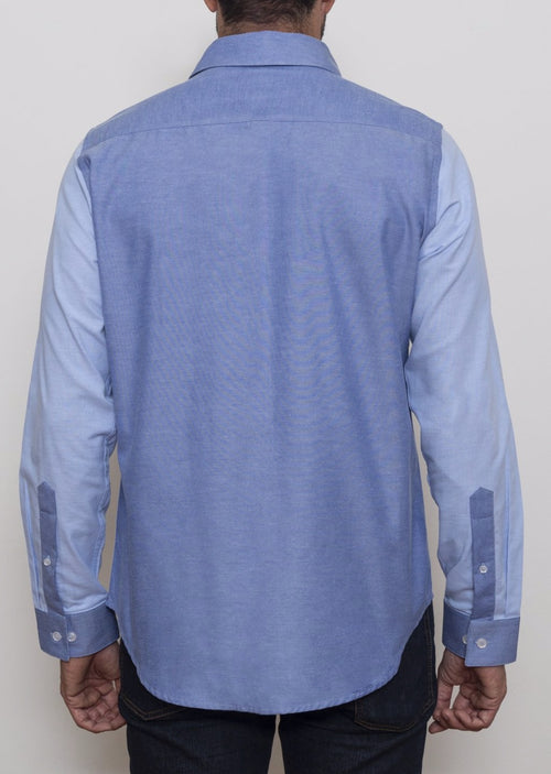 Camisa Mónaco Oxford Blue Color Block